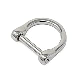 ネジ式Dカン(手カン) 21mm ニッケル 2個入り レザークラフト・バッグ・アクセサリー用金具