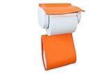 TEES FACTORY 国産 PVC レザー トイレット ペーパー ホルダー カバー HORUTA オレンジ