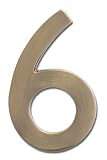 Architectural Mailboxes 3585AB-6 Brass 5-Inch Floating House Number 6 Antique Brass [並行輸入品]