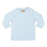 Larkwood Baby Unisex Plain Long Sleeve T-Shirt (12-18) (Pale Blue) by Larkwood