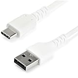 StarTech.com USB-A - USB-C ケーブル/2m/USB 2.0/急速充電・データ転送/アラミド繊維補強/オス・オス/ホワイト RUSB2AC2MW