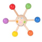 【ノーブランド品】木製　独楽　カラフル　子供　　おもちゃ