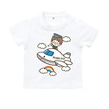 BabyChips ちいさなパイロット(名入れ半袖ベビーTシャツ) 70 ホワイト