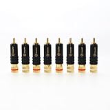 【川木】 RCA プラグ 自作用 はんだ式 オーディオ コネクタ 台湾製 Hi-Fi メッキ DIY 端子 アンプ スピーカー 【P129】8個