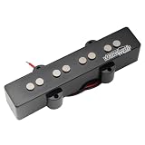 Wilkinson Mシリーズ WOJB Variable Gauss アルニコ5 ジャズベースブリッジ ピックアップ 4弦JB エレキベース用、ブラック