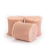 COZENTA オーガンジーリボン フレッジリボン 幅40mm ヘアアクセ ギフト 花束 ラッピング 3巻セット (アイボリー)