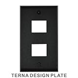 スイッチプレート・コンセントプレート　モダンブラック　2口