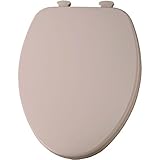 Bemis 585ec 063 lift-off細長い閉じたフロントToilet Seat、ベネチアピンク