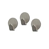 Spectrum, 74571-24, Magnetic Medium Round Hooks, Set of 3, Brushed Nickel [並行輸入品]