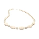 Bitey Beads Silicone Teething Nursing Necklace 32'' (Navajo White) by Bitey Beads