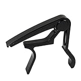 yarui カポタスト ワンタッチ ギター カポ アコギ エレキ クラシック ピック チューニング スピード着脱 (ブラック)