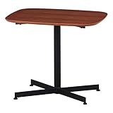 不二貿易 リビングテーブル 幅70cm ブラウン コンパクト ぐらつき調節 カフェ風 レグナ 98930