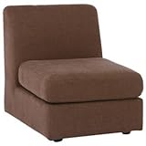 ソファー 【1人掛け】 高さ調節可 2種脚/連結用テープ付き ティオ1P ブラウン【代引不可】