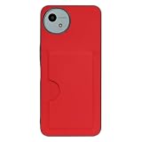 LOOF SKIN SLIM-SLOT AQUOS wish4 SH-52E 用 ケース カバー カードポケット カード収納 カード 背面 スマホケース スマホカバー 背面カード収納 [レッド]