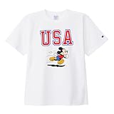 [チャンピオン] 半袖 丸首 9.4oz Disney ミッキー Relax fit グラフィックプリント ショートスリーブTシャツ REVERSE WEAVE C3-Z360 メンズ ホワイト