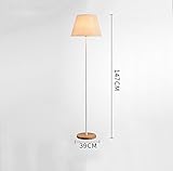 韓国のフロアランプ、木製の寝室研究装飾E27 * 1 LEDフロアランプ111V~240V（を含む）ヨーロッパスタイルシンプルなリビングルーム布垂直テーブルランプ39×147cm ( 色 : リネン色