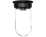 RAB VLX100B Vapor Proof 100 3 Box 1/2 Hub, Black Color with Glass Globe by RAB