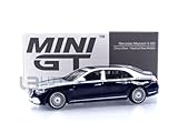 TrueScale Miniatures MINI GT 1/64 メルセデス マイバッハ S680 シーラスシルバー/ノーティカルブルーメタリック (左ハンドル) 完成品