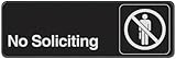 Theヒルマングループ848635 3-inch X 9-inch no Soliciting Sign マルチカラー 848635 1
