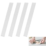 KKLM アクリルルーラー 製菓 クッキー用 4mm/5mm厚 4個セット 透明耐熱 粘土/陶器制作工具 お菓子作り定規 深さガイド付き DIY手芸用品 粘土ルーラー アクリルルーラー 5mm手芸