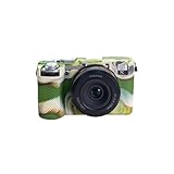 カメラソフトシリコンケース 迷彩グリーンラバーアーマー スキンボディカバープロテクター Sony Alpha a7C II カメラ用
