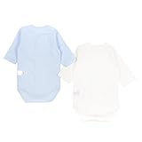 赤ちゃん本舗　カラーロンパース２枚組　長袖前開き　サックス　60cm