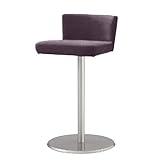 オリバー ダイニング ハイカウンターチェア スチール ビニールレザー張り シルバー×パープル (S・CS-133・ST+BL-08I)