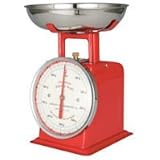 ダルトン(Dulton) アメリカンキッチンスケール 1㎏ レッド 100-061 本体:スチール 皿:ステンレス 中国 BSK8502