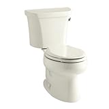 Kohler K-3933-96 Memoirs 1.28 GPF Two Piece Round Front Toilet Less Seat, Biscuit [並行輸入品]