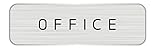 ドアプレート メタルプレート ドアサイン (OFFICE, Silver/Black) Hansmare Aluminum Door Sign シンプル トイレ オフィス 部屋 表札 高級感