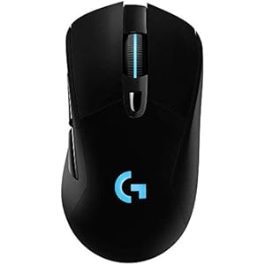 Logitech G703 Lightspeed Wireless Gaming Mouse W/Hero 16K Sensor, PowerPlay Compatible, Lightsync RGB, Lightweight 95G+10G Optional, 100-16, 000 DPI, Rubber Side Grips - Black [並行輸入品]