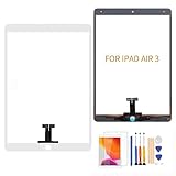 A-MIND for iPad AIR 3 2019 タッチパネル 交換修理用 10.5 インチ フロントガラスデジタイザ 取り付けテープ付属 + 画面保護フィルム +修理パーツ部品- 対応機種A2152 A2123 A2153 A2154 (ホワイト)