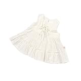 mikistory 新生児 服 女の子 子供服 出産祝い ベビー服 ドレス 幼児 服 ホワイト 80cm