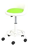エイ・アイ・エス(AIS) キッチンチェア キャスター付 グリーン ADT-005 GR/WH