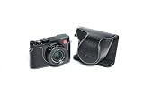 Leica D-LUX8用ハンドメイド本革フルカメラケースバッグカバー ブラック