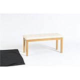 ダイニングベンチチェア (スツール) 幅89cm 張地：合成皮革 合皮 木製脚 『デリカ』 ナチュラル