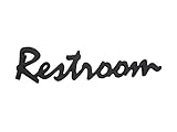 ドゥーブジャパン 欧州金物 サインプレート Restroom BK ブラック SL180BK 1個