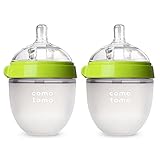Comotomo Baby Bottle 哺乳瓶 140ml グリーン 2本セット [並行輸入品]