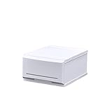 《4個セット》 収納チェスト インテリアチェストP350-1 1段 幅35×奥行45×高さ20.6cm (W) ホワイト