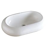 Decolav 1485-cwh Oval Vitreous中国above-counter Vessel、ホワイト