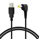 チャレンジタッチ タブレット ACアダプタの代用 充電用DC(外径4.0/内径1.7mm)(オス)-USB A(オス)ケーブル L字型プラグ ケーブル長 1m 小電力機器C24017100LY