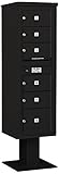 Salsbury Industries 3415s-06blk 4 C Pedestalメールボックス、ブラック
