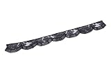 雅 フロントカーテン バラ柄レースフロントカーテン L(横2200mm) フレンジ:ブラック MFC-RA-BKL
