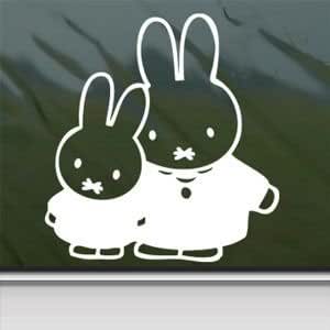 Amazon ミッフィー グッズ キャラ 抜群の耐久性 白 ホワイト 防水 耐油性 高品質プレミアム アート ステッカー ウォールステッカー 車 カー用品 バイク 壁 Pc インテリア スーツケース ほとんど何にでも貼れる ウィンドウ デカール シール 部屋 ノートpc