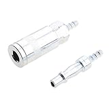 Perfk 2本　エアライン　ホース　コンプレッサー　フィッティング　コネクタ　クイックリリース　全3サイズ - 8MM