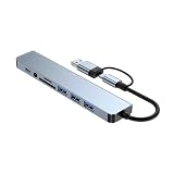 USB C USB A 両対応 ハブ 変換アダプタ 8in1 USB3.0 対応 hub SD/microSD カードリーダー ドッキングステーション USBハブ 変換 USB-C ケーブル スマホ MacBook iPad air Pro Surface Android ノートPC