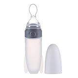 ベビー離乳食器 ベビー離乳スプーン　離乳食器シリコン製　便利な赤ちゃん幼児米穀物スプーン食器 離乳ボトル（ホワイト）