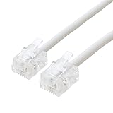 ミヨシ MCO 6極2芯モジュラーケーブル RJ11 白 10m DC-210/WH