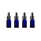 スポイト瓶 10mL 10本セットガラス製 遮光瓶 精油瓶 アロマオイルボトル 小分け（青色）