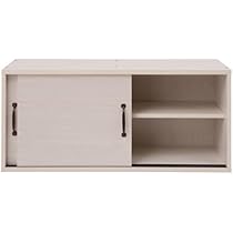 Amazon｜キッチンボード用上置き 90幅 ホワイト木目色 カップ